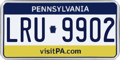 PA license plate LRU9902