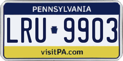 PA license plate LRU9903