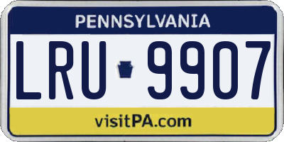 PA license plate LRU9907