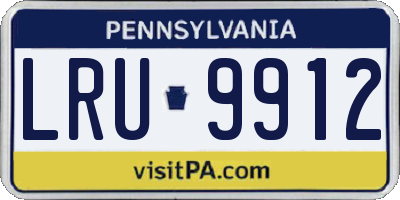 PA license plate LRU9912