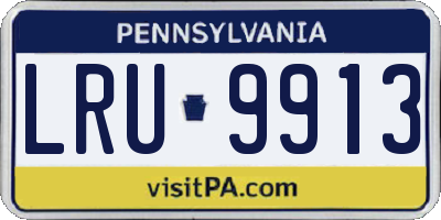 PA license plate LRU9913