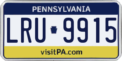 PA license plate LRU9915