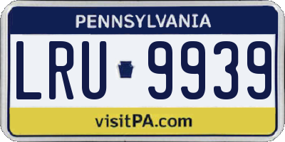 PA license plate LRU9939