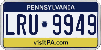 PA license plate LRU9949