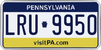 PA license plate LRU9950