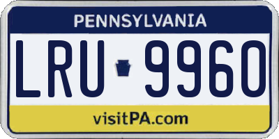 PA license plate LRU9960