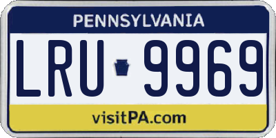 PA license plate LRU9969