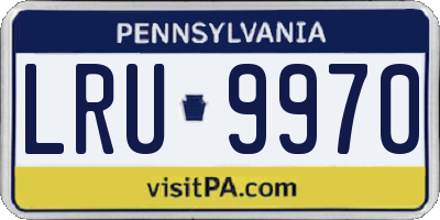 PA license plate LRU9970