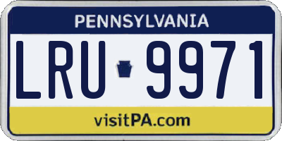 PA license plate LRU9971
