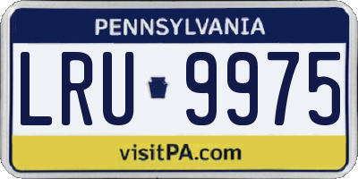 PA license plate LRU9975