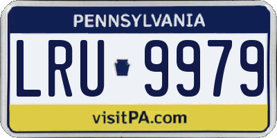 PA license plate LRU9979