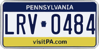 PA license plate LRV0484
