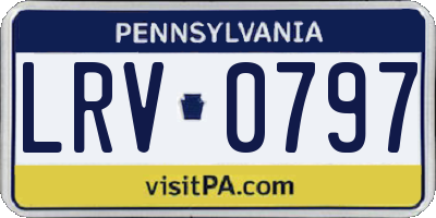 PA license plate LRV0797