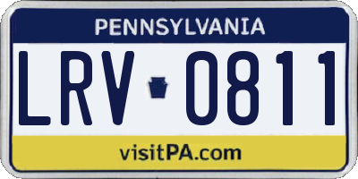 PA license plate LRV0811
