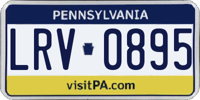 PA license plate LRV0895