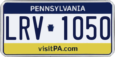 PA license plate LRV1050