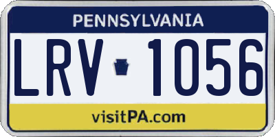 PA license plate LRV1056