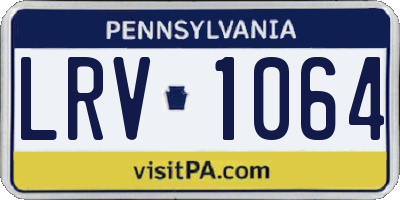 PA license plate LRV1064
