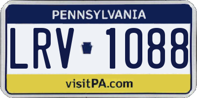PA license plate LRV1088