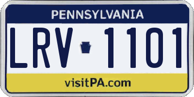 PA license plate LRV1101