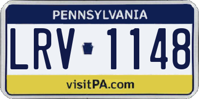 PA license plate LRV1148