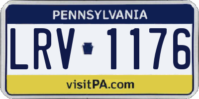PA license plate LRV1176