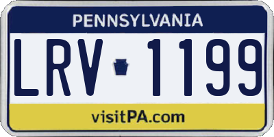 PA license plate LRV1199