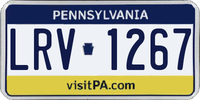 PA license plate LRV1267