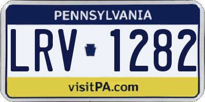 PA license plate LRV1282