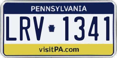 PA license plate LRV1341