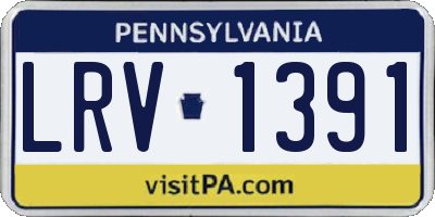 PA license plate LRV1391