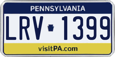 PA license plate LRV1399