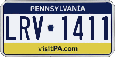 PA license plate LRV1411