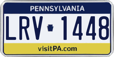 PA license plate LRV1448
