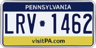 PA license plate LRV1462