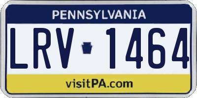 PA license plate LRV1464