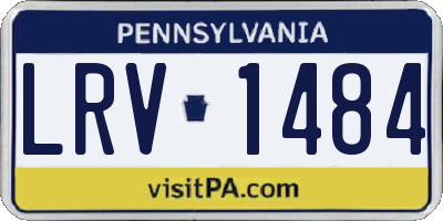 PA license plate LRV1484