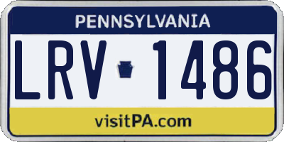 PA license plate LRV1486