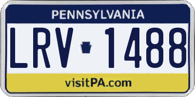 PA license plate LRV1488