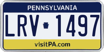 PA license plate LRV1497