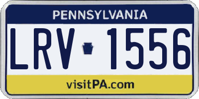 PA license plate LRV1556