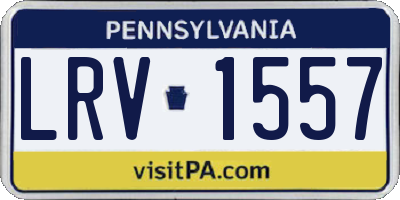 PA license plate LRV1557