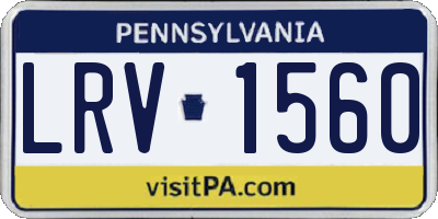 PA license plate LRV1560