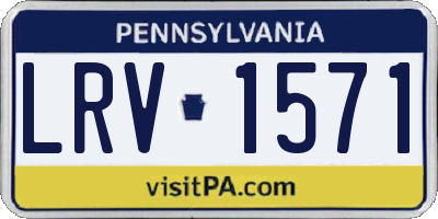 PA license plate LRV1571