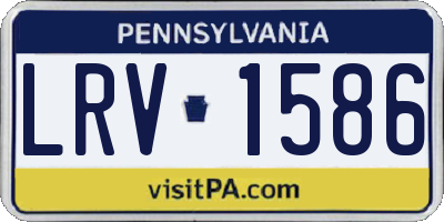 PA license plate LRV1586