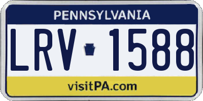 PA license plate LRV1588