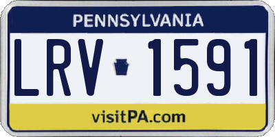 PA license plate LRV1591