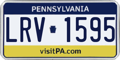 PA license plate LRV1595