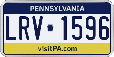 PA license plate LRV1596