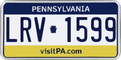 PA license plate LRV1599